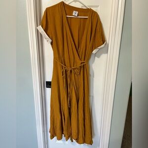 Son de flor marigold wrap dress